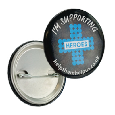 Image of Heroes 38mm Round Button Badge